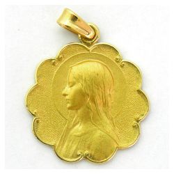 Medalla Oro 18kts Ave Velo Orla 27mm M1/6/1/27