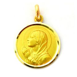 Medalla Oro 18kts Ave Virgo 22mm M1/11/143/22