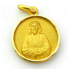 Medalla Oro 18kts Cristo De Medinaceli Bisel Media Cańa 17mm M1/9/65/17