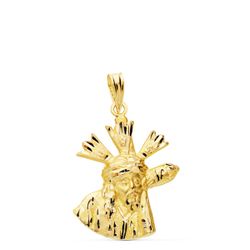 Medalla Oro 18kts Cristo Gran Poder 24x18mm P7145-324