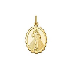 Medalha de Ouro 18k Cristo da Misericórdia Argyor MRM 16x12mm (18)1007477 Oval