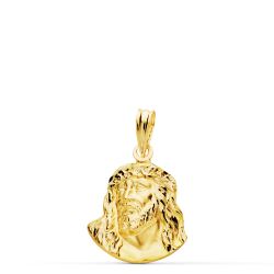 Medalla Oro 18kts Cristo Santo Rostro 18x14mm P7149-318