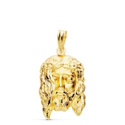 Medalla Oro 18kts Cristo Santo Rostro 23x14mm P7148-323
