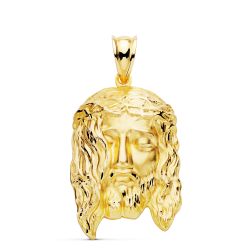 Medalla Oro 18kts Cristo Santo Rostro 30x19mm P7148-330