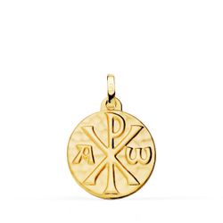 Medalla Oro 18kts Cruz Crismon Martele P9811-018 18mm