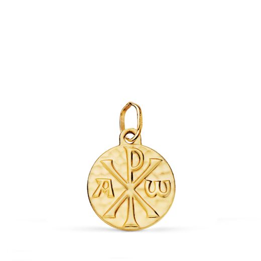 Medalla Oro 18kts Cruz de Crismon Martele P9811-014 14mm