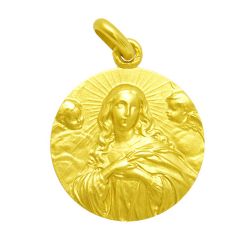 Medalla Oro 18kts La Purisima Concepción 18mm M1/1/12/18