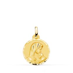 Medalla Oro 18kts Madre Amor Maternal P9806-316 16mm