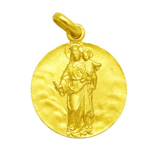 18kt Gold Medal Mary Help of Christians 16mm M1/1/35/16