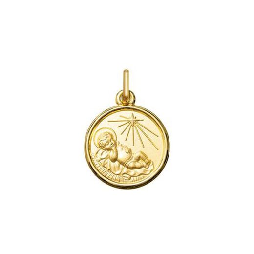 Medalha de ouro 18k Menino Jesus Argyor MRM 14mm (18)1260480 Aro