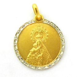 Medalla Oro 18kts Nuestra Seńora Del Mar Con Orla 22mm MO1/1/161/22
