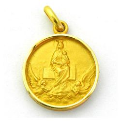 Medalla Oro 18kts Nuestra Sra De Loreto 17mm M1/9/33/17