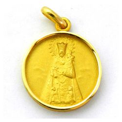 Medalla Oro 18kts Nuestra Sra De Los Desamparados Biselado 17mm M1/9/26/17