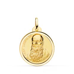 Medalla Oro 18kts P2875-122 Fray Leopoldo 22mm