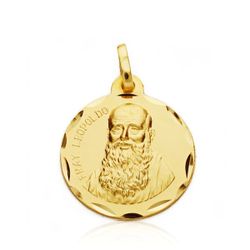 Medalla Oro 18kts P2875-322 Fray Leopoldo 22mm