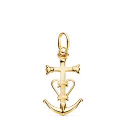 Medalla Oro 18kts P669 Cruz de la Camarga 23x13mm