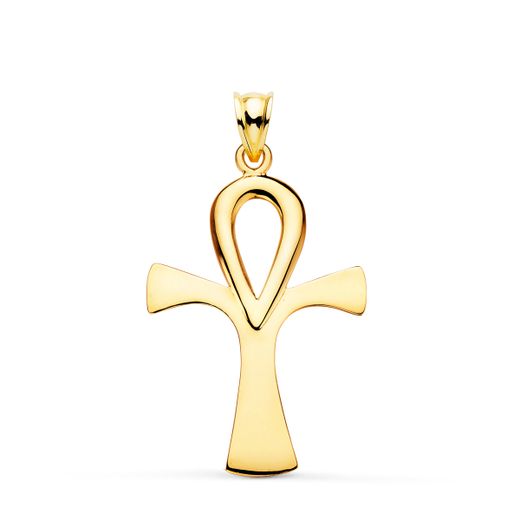 Medalla Oro 18kts P7665-135 Cruz de la Vida Egipcia 36x23mm