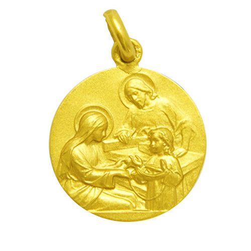 Medaglia in oro 18 kt Sacra Famiglia 30 mm M1/1/98/30