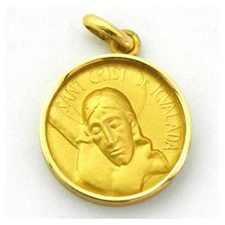 Medalla Oro 18kts Sagrado Corazón De Jesús Media Cańa 17mm M1/9/116/17