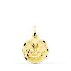Medalla Oro 18kts Saint Benoit 16mm P8210-316