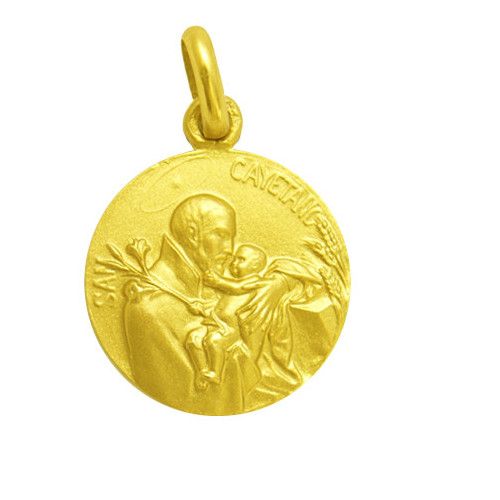 Medalla Oro 18kts San Cayetano 16mm M1/1/84/16