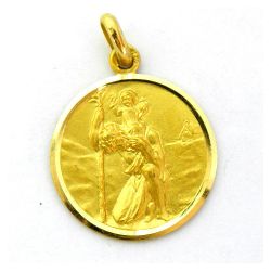 Medalla Oro 18kts San Cristobal 20mm M1/11/63/20