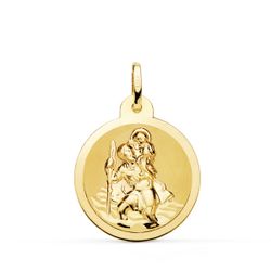 Medalla Oro 18kts P8090-822 San Cristobal 22mm