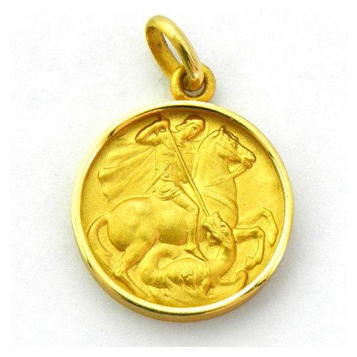 18kt Gold Medal St. George 17mm M1/9/47/17