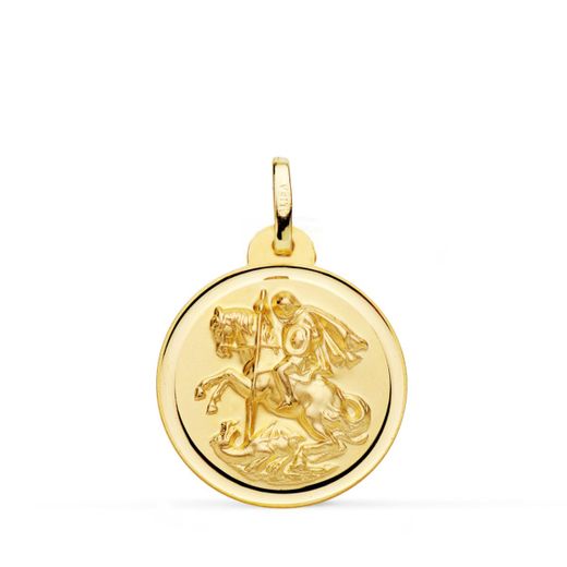 Medalla Oro 18kts P8088-122 San Jorge Bisel 22mm