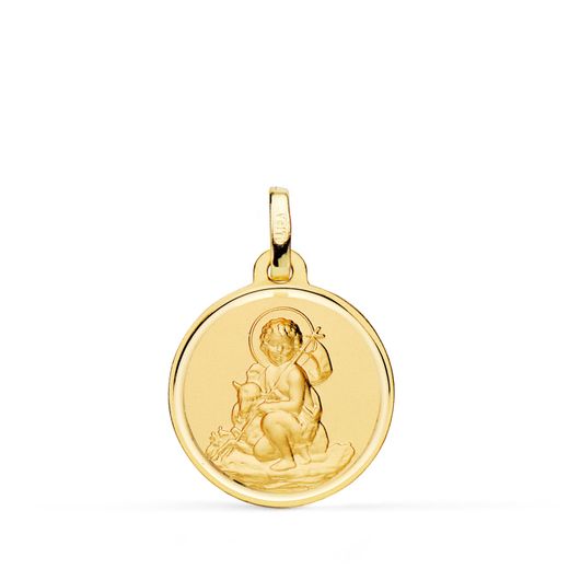 Medalla Oro 18kts San Juan Baustita 18mm P9814-118