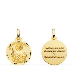 Medalla Oro 18kts P8080-316 San Judas Tadeo 16mm