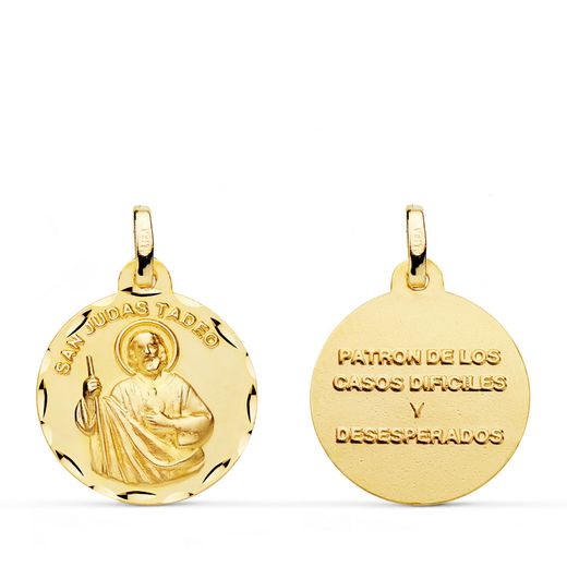 Medalla Oro 18kts P8080-320 San Judas Tadeo 20mm