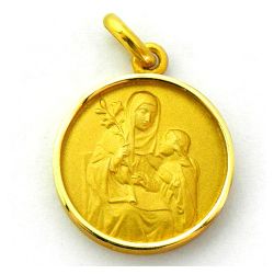 Medalla Oro 18kts Santa Ana 17mm M1/9/41/17