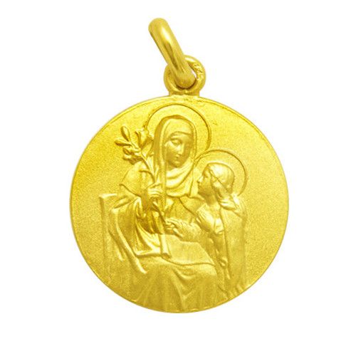 Medalla Oro 18kts Santa Ana 25mm M1/1/41/25