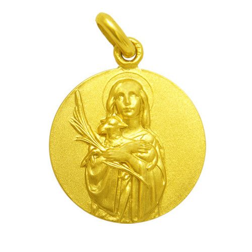 Médaille d'or 18 carats Santa Ines 20 mm M1/1/67/20