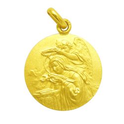 Medalla Oro 18kts Santa Rita 16mm M1/1/21/16