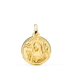 Medalla Oro 18kts Santa Rito Filo 18mm P8066-418