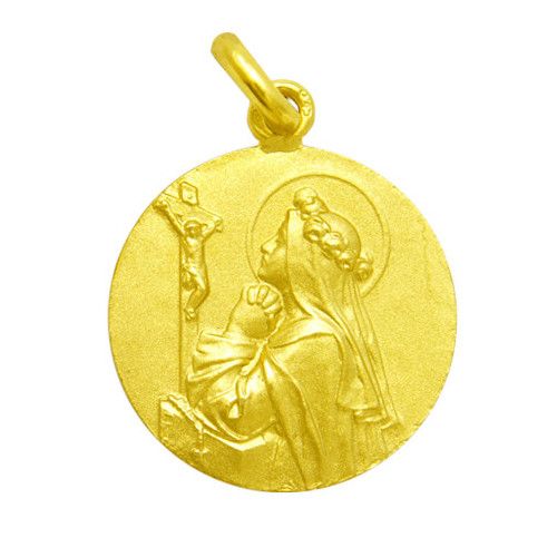Medalla Oro 18kts Santa Rosa 20mm M1/1/36/20