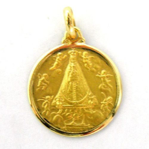Medalla Oro 18kts Virgen Begońa 20mm M1/4/37/20