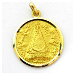 Medalla Oro 18kts Virgen Begońa 22mm M1/11/37/22