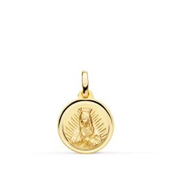 Medalla Oro 18kts Virgen De Guadalupe C. Bisel P6061-114 14mm