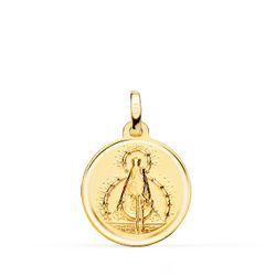 Medalla Oro 18kts Virgen de la Cabeza Bisel 18mm P3080-118