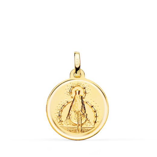 Medalla Oro 18kts Virgen de la Cabeza Bisel 18mm P3080-118