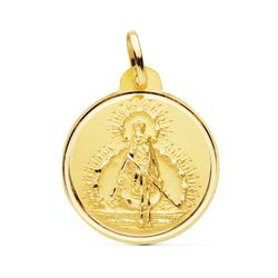 Medalla Oro 18kts Virgen de la Cabeza Bisel 22mm P3080-122