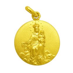 Medalla Oro 18kts Virgen De La Merced 16mm M1/1/45/16