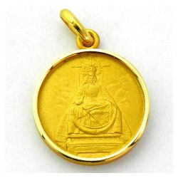 Medalla Oro 18kts Virgen De Las Angustias 17mm M1/9/40/17