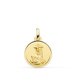 Medalla Oro 18kts Virgen de las Angustias Bisel 16mm P3065-116