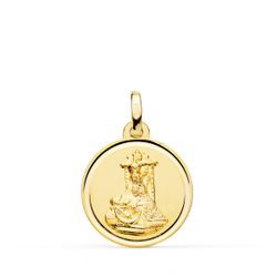 Medalla Oro 18kts Virgen de las Angustias Bisel 18mm P3065-118