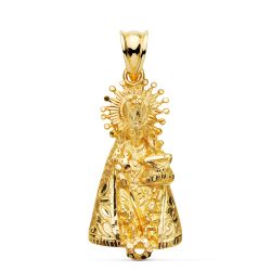 Medalla Oro 18kts Virgen De Los Desamparados 31x15mm P582