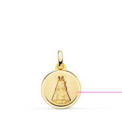 Medalla Oro 18kts Virgen de los Desamparados Bisel 14mm P3098-114